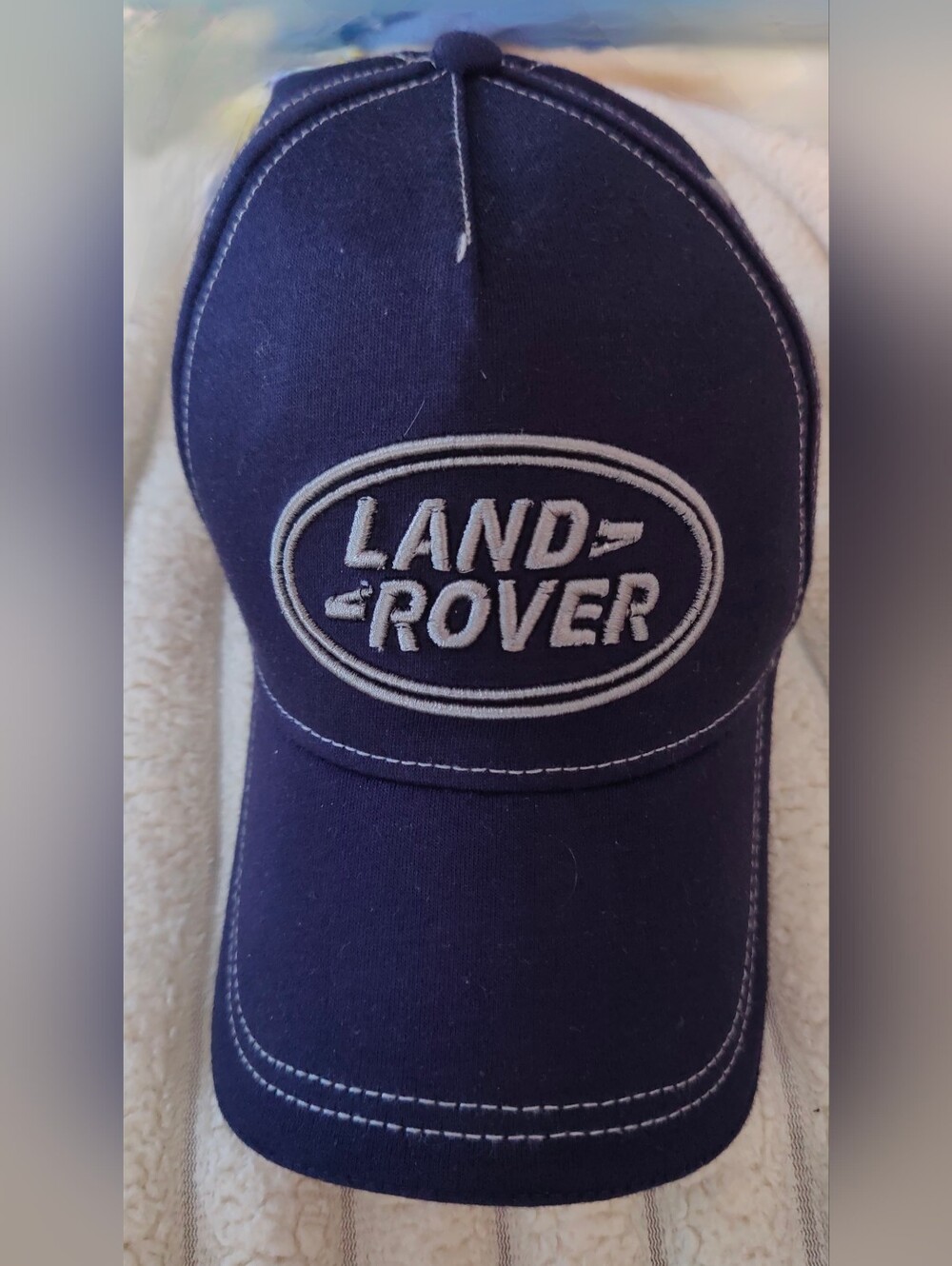 Land Rover Navy Cap with Silver Embroidered Logo Tab to Adjust Men Or Women New